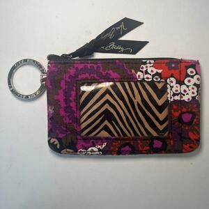 Vera Bradley Rosewood Print Zip Pouch ID Wallet